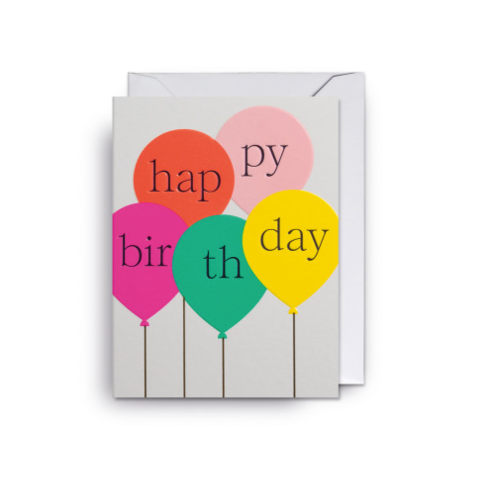 Mini-Klappkarte Text: Happy Birthday