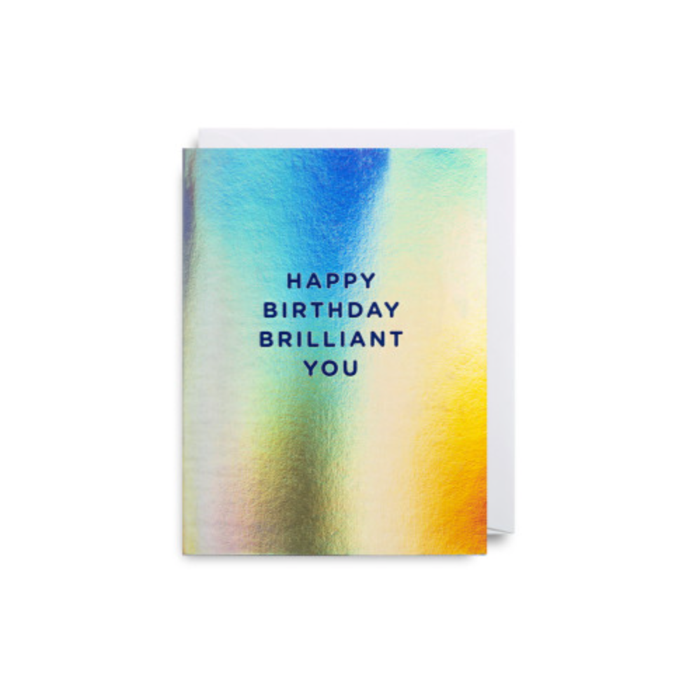 Mini-Klappkarte Text: Happy Birthday Brilliant You