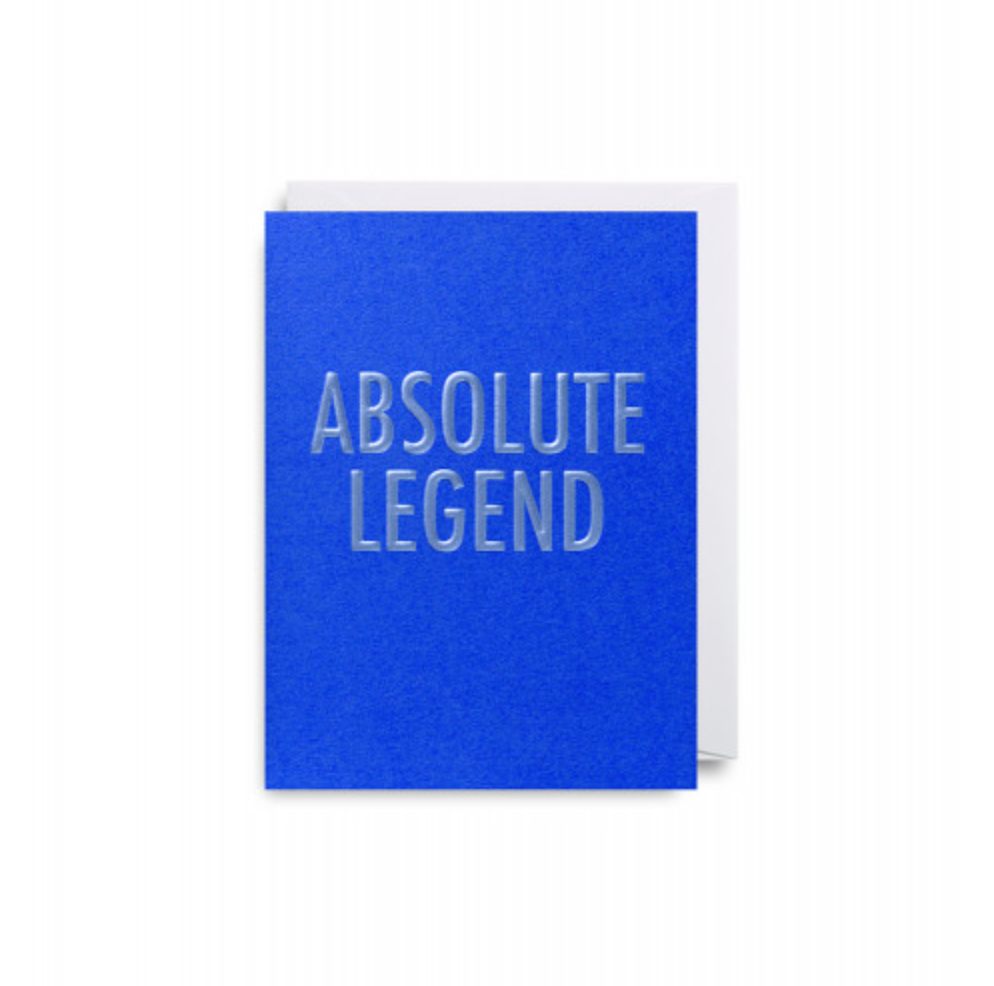 Mini-Klappkarte Text: Absolute Legend