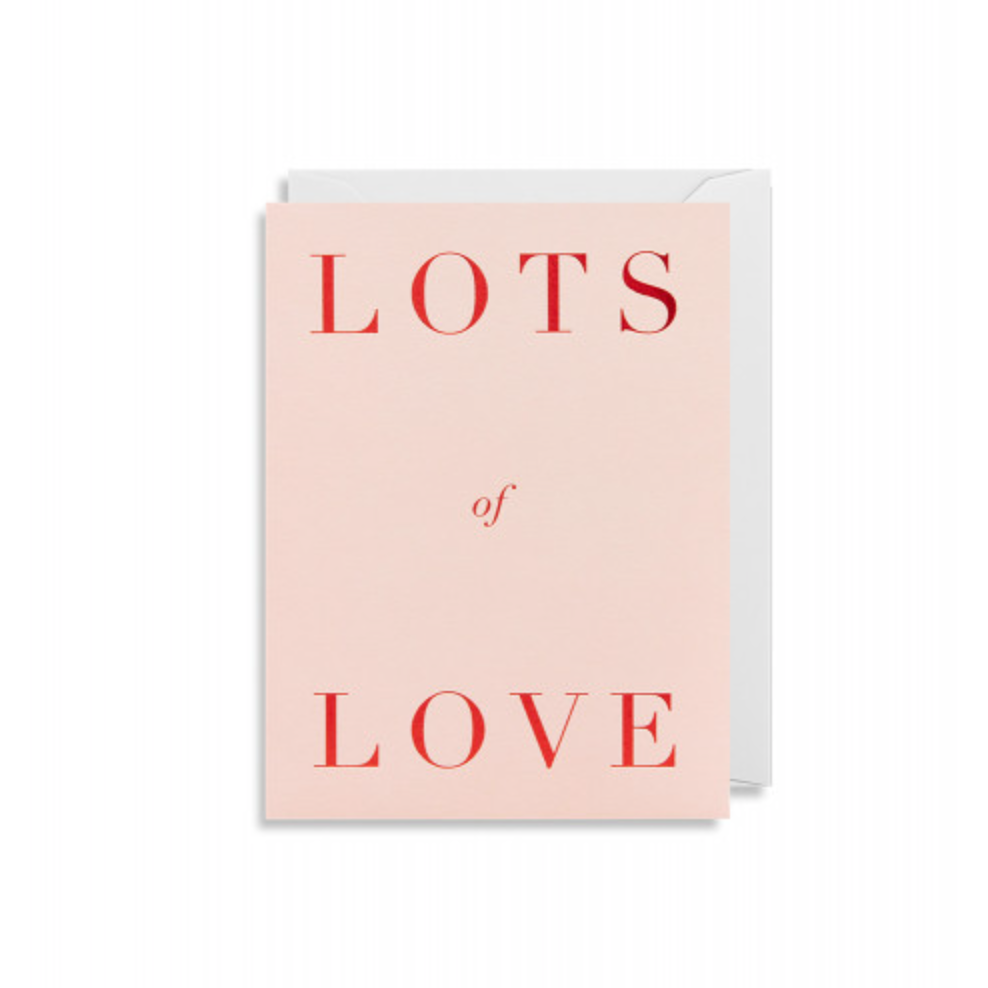 Mini-Klappkarte Text: Lots Of Love