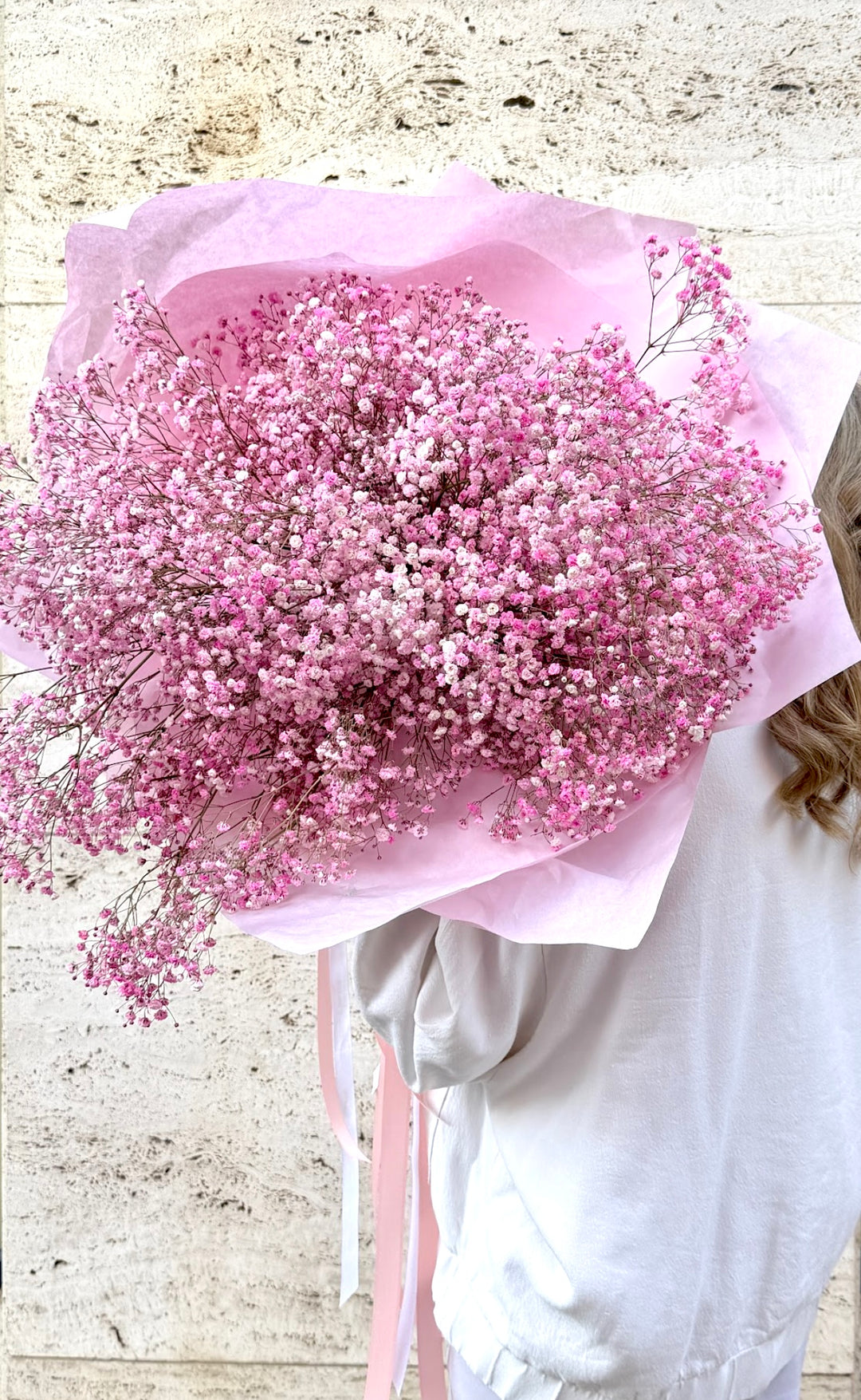 Pickup-Collection: Monobouquet Rosa Schleierkraut